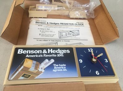 Benson & Hedges Clock Desk or Wall
