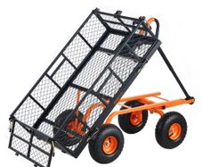 Garden Dump Cart Heavy-duty Metal Yard Carts and Wagons 880 lbs/399.2 kg Loading
