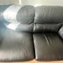 Black Leather Couch Image 3