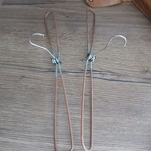 set of 2 folding cloth covered travel  hangers