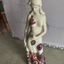 Benaya by innovation porcelain lady with bird signed 2006 floral figurine. have procken finger show photo No. 2 and 4. Image 2