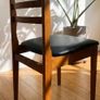 G Plan Mid Century Teak Oval Console Drop Leaf Dining Table & 4 Chairs Image 3
