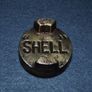 Vintage SHELL petrol. Two gall, brass oil can cap Image 2