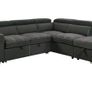 Monaco Corner Grey Sofa Bed Image 3
