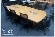2.8M Oak Boardroom Table - Grade A