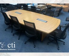 2.8M Oak Boardroom Table - Grade A