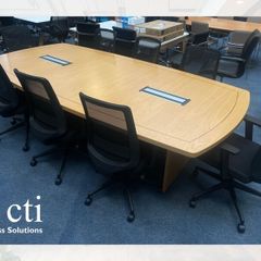 2.8M Oak Boardroom Table - Grade A