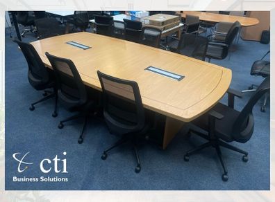 2.8M Oak Boardroom Table - Grade A