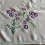 Antique pale green table cloth Image 4