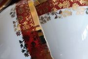 20 pcs Vintage Royal Tara Tea Set Burgundy Red Gold