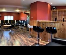 Home wooden bar and seating