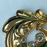 Arezzo 762 AR 750 pristine vintage 18k Italian gold, leaf brooch Image 5
