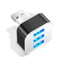 3 Port USB Charger Hub Splitter Multi USB Charging Adapter Black White Image 4