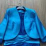Blue mother of the bride wedding outfit with hat Image 2