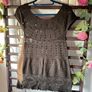 Brown crochet top/ tunic/cover up 100% cotton Image 5