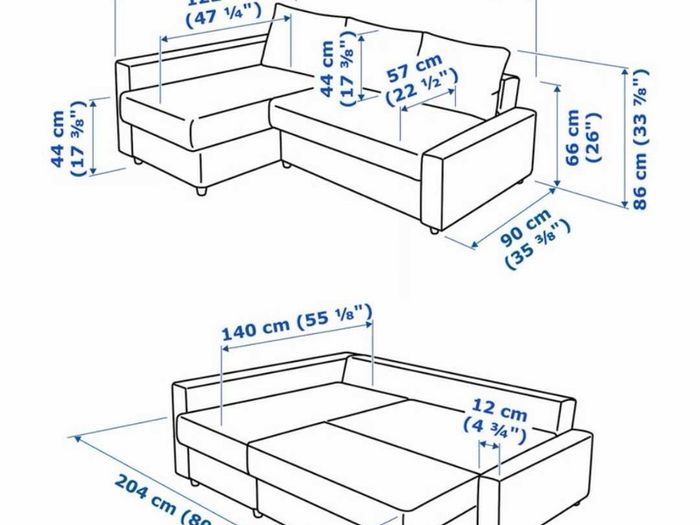 IKEA Corner sofa FRIHETEN Corner sofa-bed with storage, Skiftebo dark grey