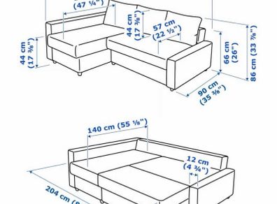 IKEA Corner sofa FRIHETEN Corner sofa-bed with storage, Skiftebo dark grey