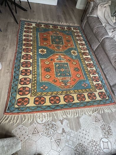 Vintage Hand made Turkish Wool Rug-165 X 228 cm