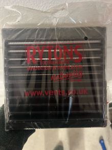 (2) Rytons Louvre Air Vent 6" x 6" Plastic Grille with Removable Flyscreen Cover