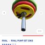 rival pump set 20kg weight plate bar Image 2