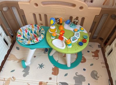 Bright Starts Around We Go 2-in-1 Walk-Activity Centre and Play Table
