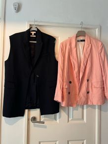 Zara blazer & Wool oversized long waistcoat