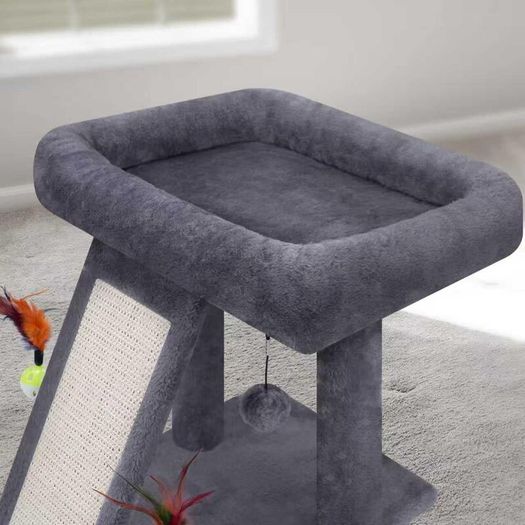 Small Cat Tree Indoor Cats Activity Centre with Scratching Board - Brand New Sealed