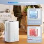 2.7L Dehumidifiers for Home Electric Dehumidifier for Bedroom Quiet & Touch Control Dehumidifier for Bathroom,10-Hour Timer,Auto Shut-Off & 7 LED Dehumidifiers for Wardrobe Closet R  850ML/24H Image 5