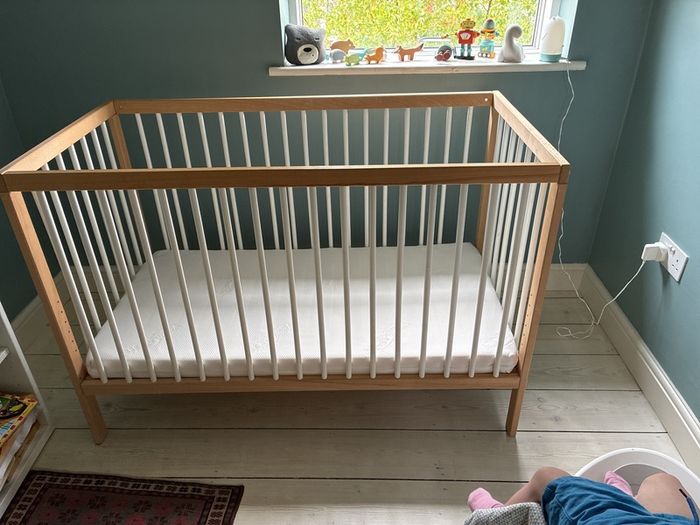 Mokee Mini Cot, 1200mm x 600mm, with Aloe Vera mattress