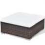 5 Piece Garden Lounge Set with Cushions Poly Rattan Brown (FREE SHIPPING) Image 9