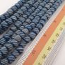 Vintage African Style White Stripe Blue 7mm -8mm Glass Beads Necklace Strand Image 7