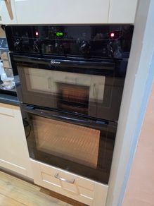Neff black double oven