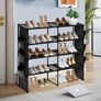 FREE EXPRESS SHIPPING 4-Tier Shoe Rack, Shoe Racks Storage Organizer, Shoe Holder with 6 Side Pockets, Large Shoe Storage Shelves for Wardrobe Bedroom Door Closet Entryway Hallway, Holds Up To 20-24 Pairs Image 5