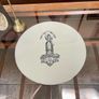Antique Ironstone Scale Plate Lady Justice from a Victorian Grocer's Balance 1860s Image 5