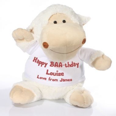 Personalised Sheep Plush Toy great gift present for kids or newborns