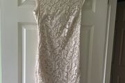 Cream lace dress with cut out back