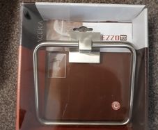 Brushed chrome towel ring, brand new
