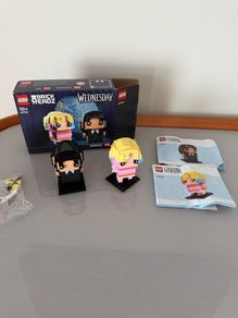 Lego Brick Headz Wednesday and Enid