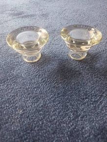 Vintage Glass Tealight/Tapered Candle Holders