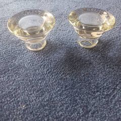 Vintage Glass Tealight/Tapered Candle Holders