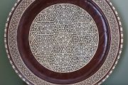 Vintage Mother of Pearl Wooden Decorative Plaque