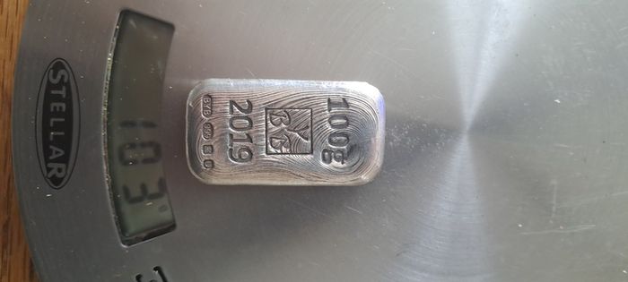 100g silver bullion