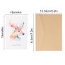 Brand New Husalsea 12 Sheets Birthday Card, Cards With Envelope Kraft Envelope Forest Animal Pattern Image 3
