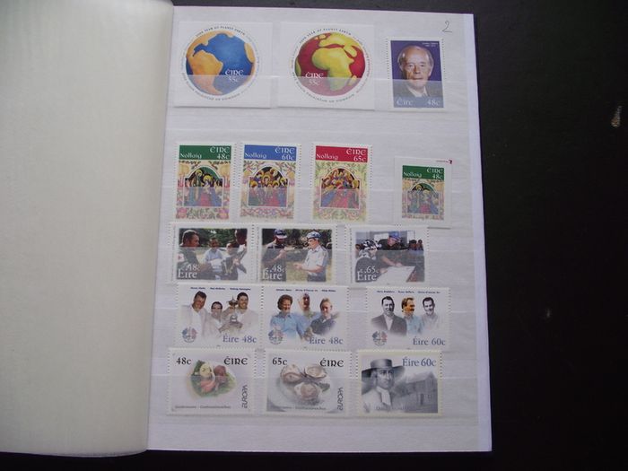 A new stock book (Number 2) filled with mint Irish stamps from years 1968-2000