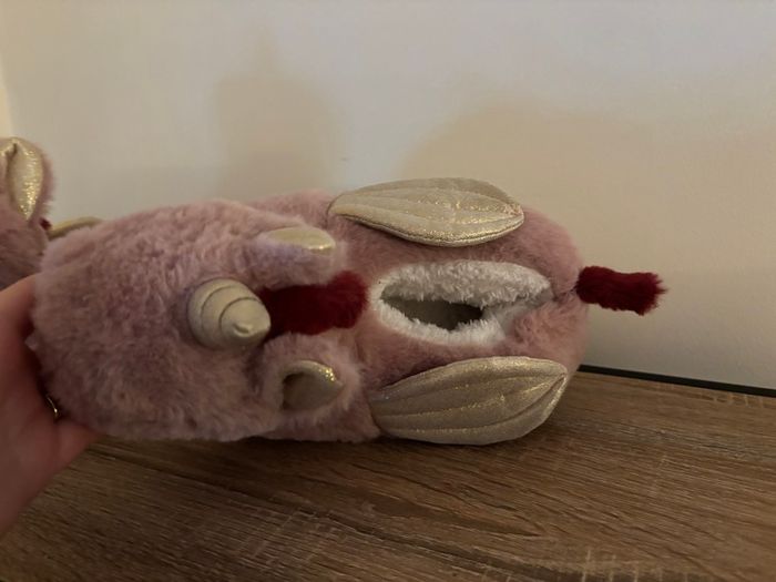 Fluffy Pink Unicorn Slippers Very Good Condition