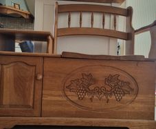 Farmhouse style Solid Wood Phone Bench