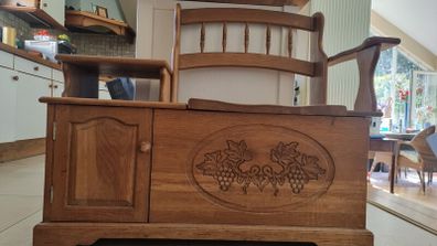 Farmhouse style Solid Wood Phone Bench