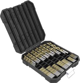 10mm Mix Size Titanium Coated HSS Twist Drill Bits Storage Box Set for Wood Plastic Copper Brass Compatible with Bosch Dewalt Makita Milwaukee and Many Others (FREE POSTAGE)