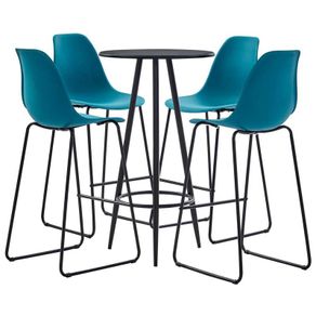 5 Piece Bar Set Plastic Turquoise
