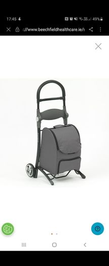 1 x Shop and Sit Trolley Grey/Black